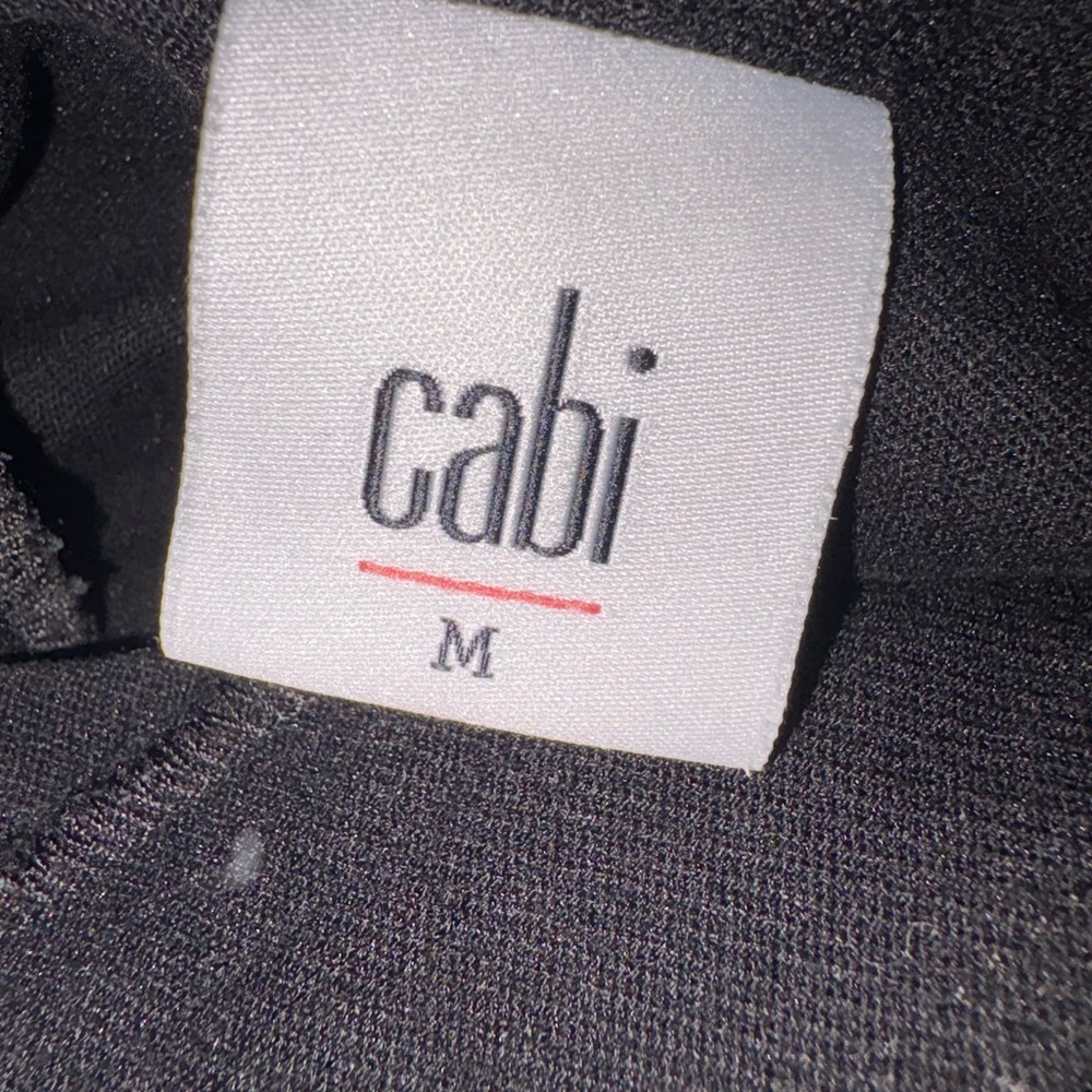 Cabi Black Stretch Utility Jacket Women’s Medium Textured Knit Button Front BJ2 - Picture 4 of 6